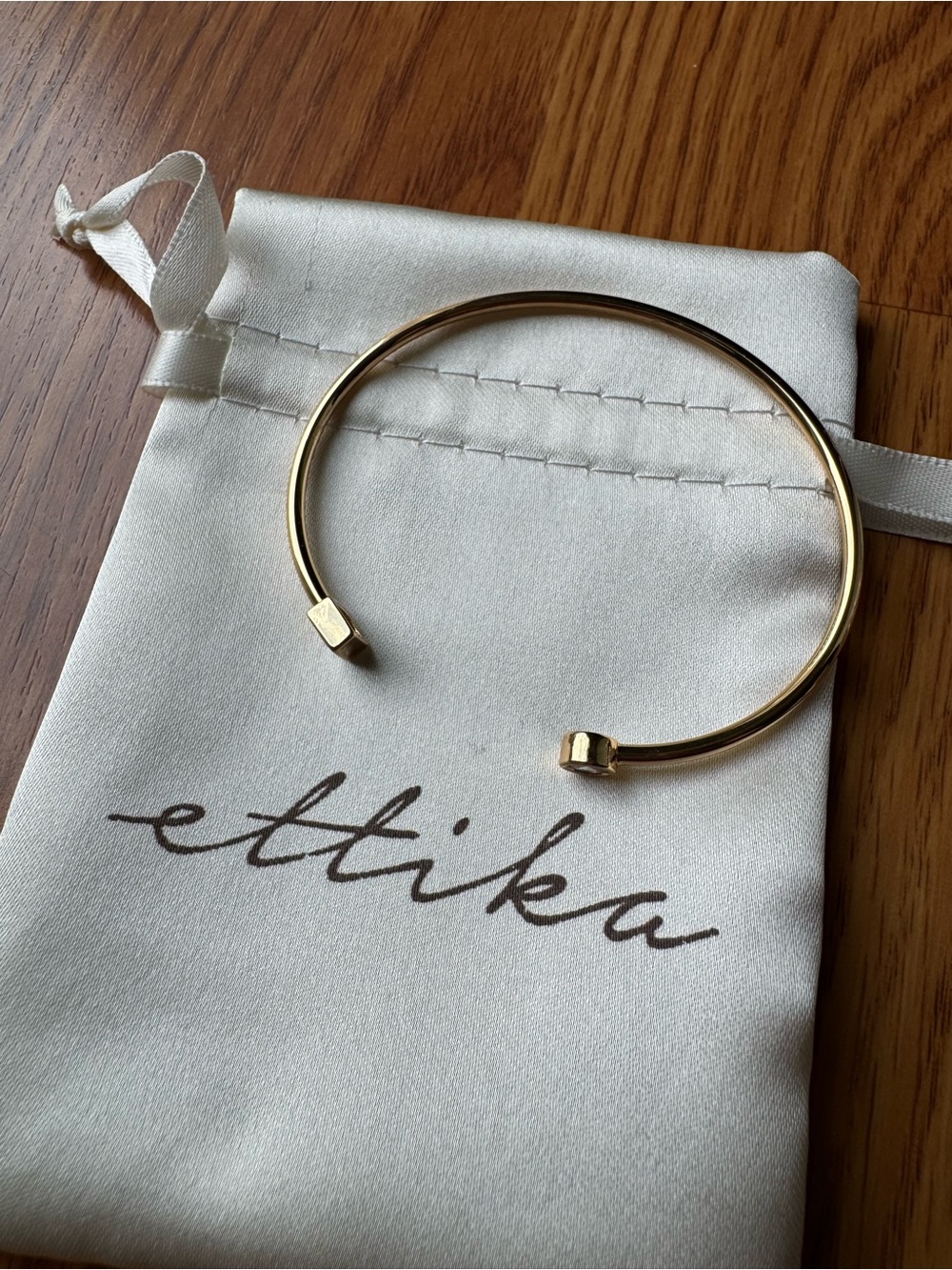 Ettika Dainty Gold Open Cuff Bracelet